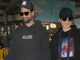 Vicky Kaushal & Katrina Kaif twin in black outfits as they get papped at the airport