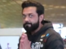 Bobby Deol poses for fans & paps at the airport