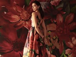 Deepika Padukone sets Monday mood right in bright floral dress by Gauri & Nainika for Pathaan press conference