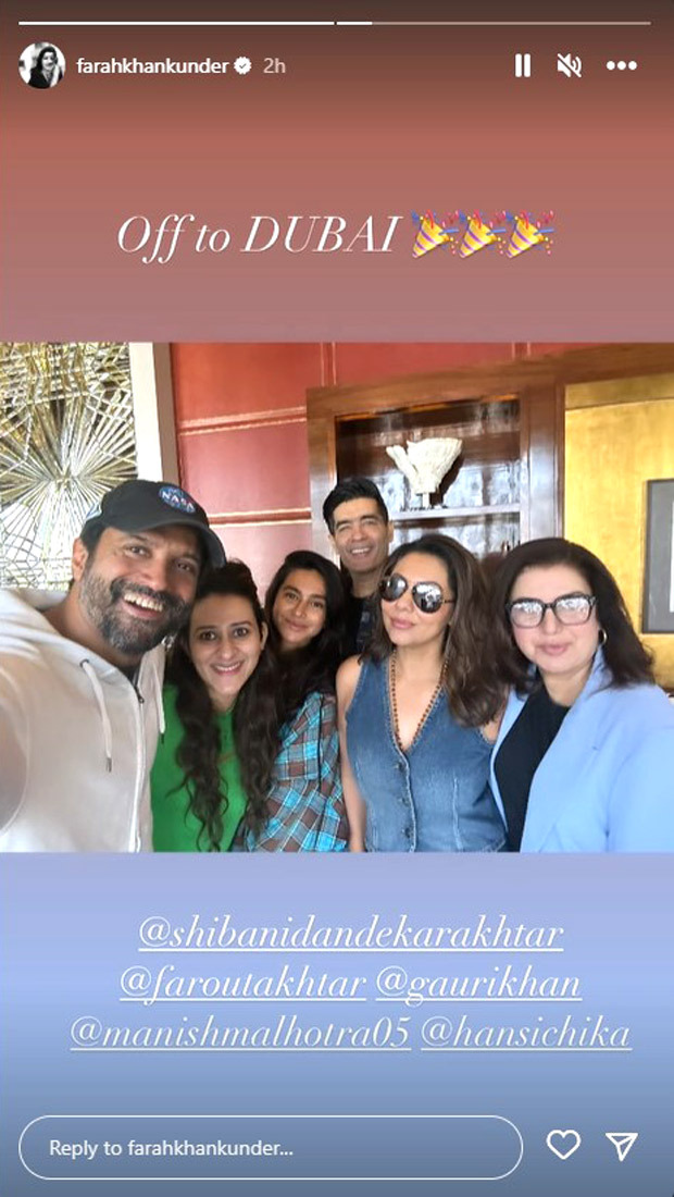 Farah Khan, Farhan Akhtar, Gauri Khan, Manish Malhotra, and Shibani Dandekar jet off to Dubai