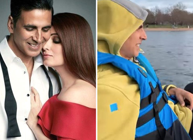 Twinkle Khanna calls marriage a ‘Faraday Cage’ as Akshay Kumar makes her pedal boat on an icy lake