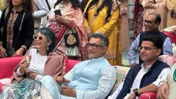 Aamir Khan dances with Kartik Aaryan, sports salt-n-pepper hairdo as he sings Raja Hindustani song at a wedding in Bhopal, watch videos