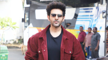 Kartik Aaryan looks ravishing in a red jacket as he promotes ‘Shehzada’