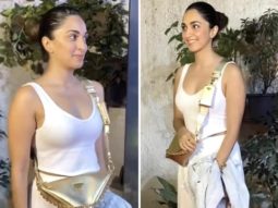 Kiara Advani looks pristine in all-white’ elevates her style game with a glitzy Prada triangular saffiano leather shoulder bag worth Rs.1.74 Lakh