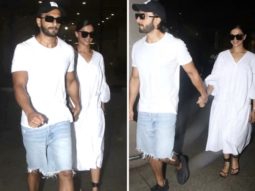 Lovebirds Ranveer Singh and Deepika Padukone twin in white as they return to Mumbai after celebrating Deepika’s birthday together