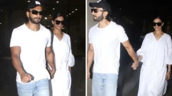 Lovebirds Ranveer Singh and Deepika Padukone twin in white as they return to Mumbai after celebrating Deepika’s birthday together