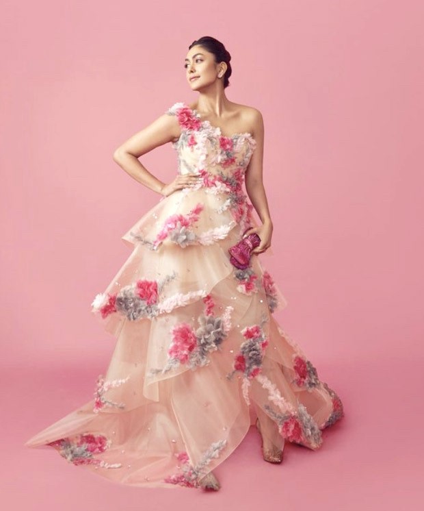Mrunal Thakur celebrates her fairy-tale moment in a pink floral embellished gown by Saiid Kobes
