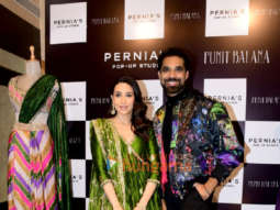 Photos: Karisma Kapoor snapped with designer Punit Balana at a studio in Juhu