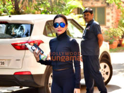 Photos: Malaika Arora snapped outside Diva Yoga in Bandra