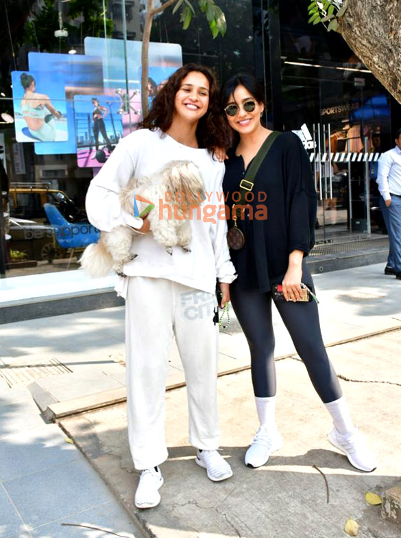 Photos: Neha Sharma and Aisha Sharma snapped in Khar Photos: Neha Sharma and Aisha Sharma snapped in Khar
