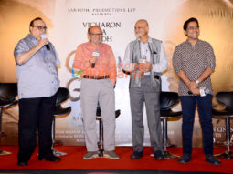 Photos: Rajkumar Santoshi, Chinmay Mandlekar, Deepak Antani and debutants Tanisha Santoshi and Anuj Saini attend the trailer launch of Gandhi Godse Ek Yudh