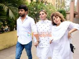 Photos: Rakhi Sawant snapped with her husband Adil Durhani at Cooper Hospital in Juhu