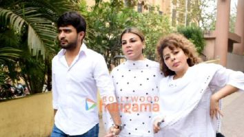 Photos: Rakhi Sawant snapped with her husband Adil Durhani at Cooper Hospital in Juhu