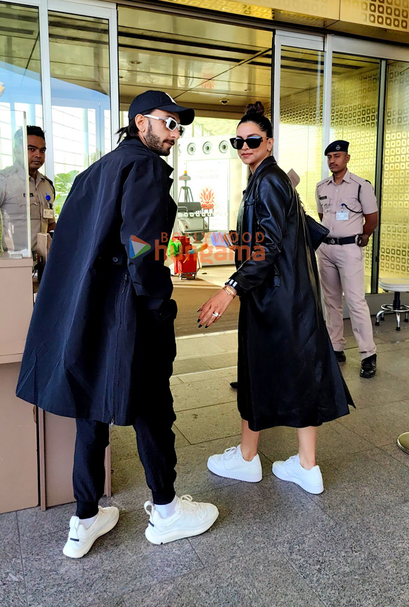photos ranveer singh deepika padukone saiee manjrekar snapped at the airport 3
