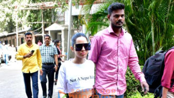 Photos: Uorfi Javed meets Maharashtra State Commission for Women Head Rupali Chakankar in Bandra, Mumbai