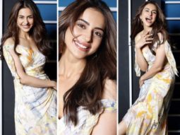 Rakul Preet Singh sets mid-week mood right as she kicks the Chhatriwali promotions off with a printed chiffon outfit
