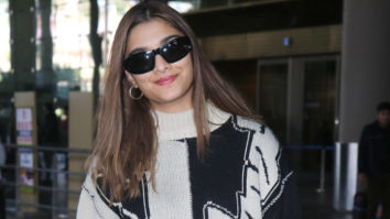 Saiee Manjrekar looks super cute in her black & white airport outfit