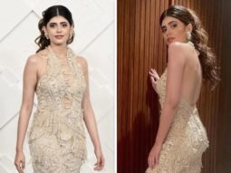 Sanjana Sanghi turned attention as she attended Beyonce’s concert in Dubai wearing an embroidered off-white backless gown