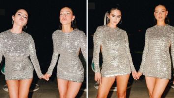 Selena Gomez and Nicola Peltz commence 2023 together wearing identical glittering Maison Valentino ensembles