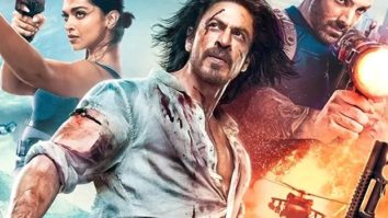 Shah Rukh Khan fans from Tamil Nadu install a giant cut out of Pathaan star outside a theatre to celebrate his return