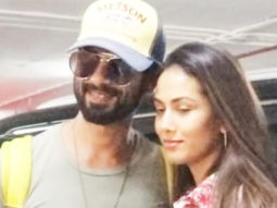 Shahid Kapoor gets snapped at the airport with wife Mira Kapoor and kids