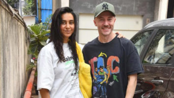 Shibani Dandekar poses for paps with a friend