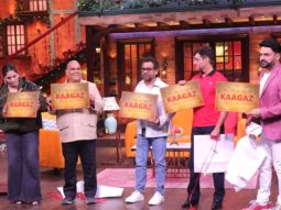 The Kapil Sharma Show: Satish Kaushik unveils the logo of his film Kaagaz 2 with Anees Bazmee and Indra Kumar