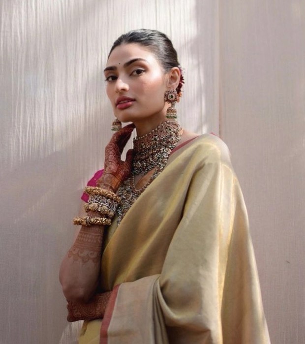 The gorgeous pink and gold saree in Athiya Shetty's south Indian bridal trousseau will pave the way for fresh trends in fashion 