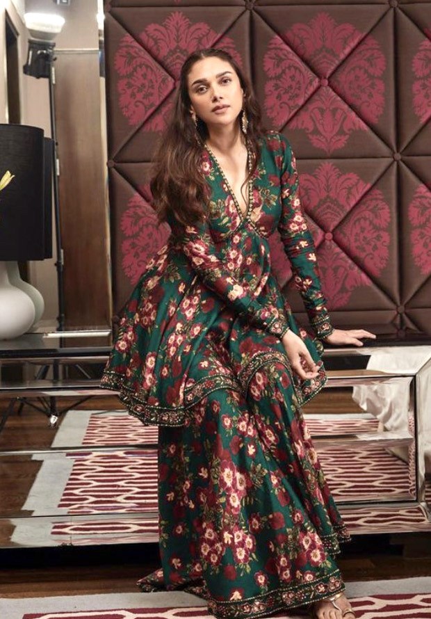 Aditi Rao Hydari’s floral gharara set for Taj: Divided by blood ...