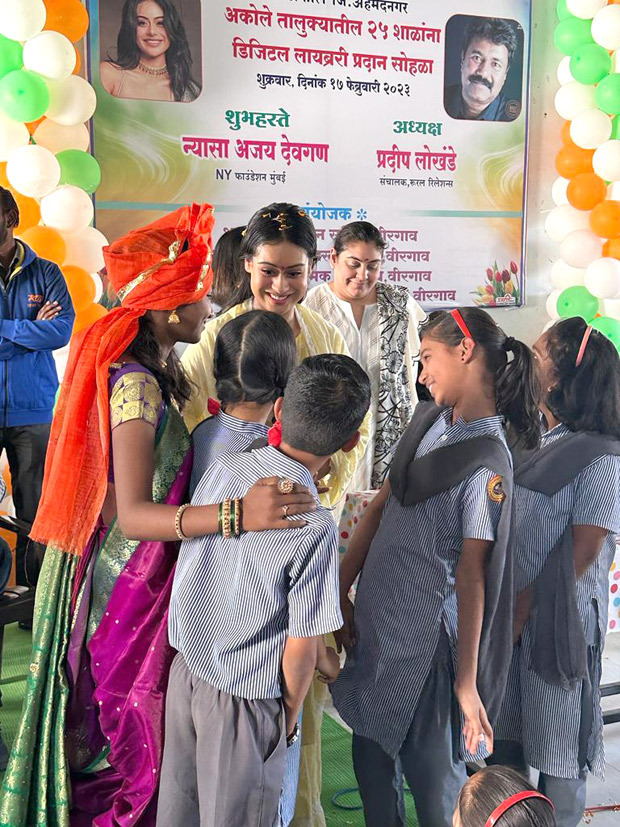 Ajay Devgn’s NY Foundations makes in-roads in rural education; Nysa Devgan interacts with 200 students, see photos