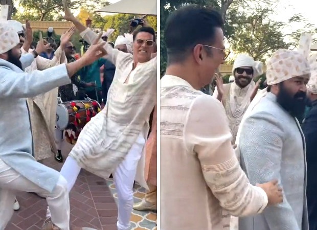 Akshay Kumar does bhangra with Malayalam superstar Mohanlal at a wedding, calls it ‘absolutely memorable moment’, watch video Akshay Kumar does bhangra with Malayalam superstar Mohanlal at a wedding, calls it ‘absolutely memorable moment’, watch video