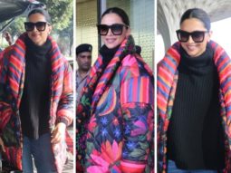 Deepika Padukone bundles up in a colourful puffer jacket as she flies to the second schedule of her movie Fighter