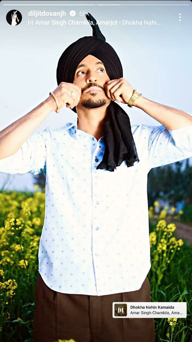 Diljit Dosanjh shares his first look as he shoots Imtiaz Ali’s Chamkila, see photo Diljit Dosanjh shares his first look as he shoots Imtiaz Ali’s Chamkila, see photo