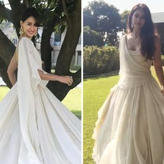Disha Patani ditches her swimsuit in favour of a stunning white Anarkali gown by Shantanu & Nikhil
