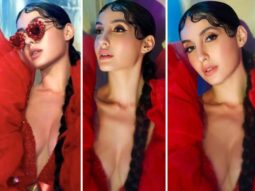 Giving us a glimpse of her dirty little secret, Nora Fatehi is all glammed up in a red-hot couture
