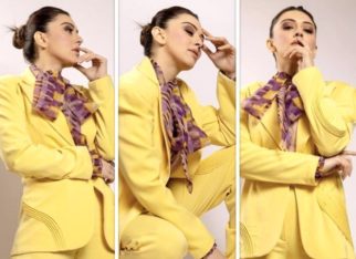 Hansika Motwani proved that wearing monotone pantsuits is always appropriate, fashionable, and eye catching