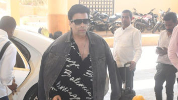 Karan Johar gets clicked at Jaisalmer airport as he leaves for Mumbai