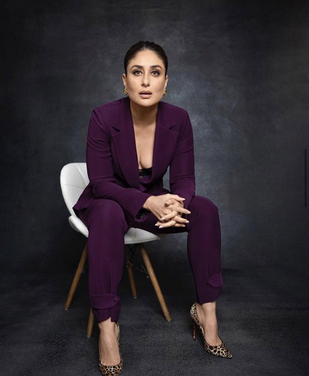 Kareena Kapoor Khan is showing to the world who the true boss is in an aubergine-coloured pantsuit and Louboutin heels