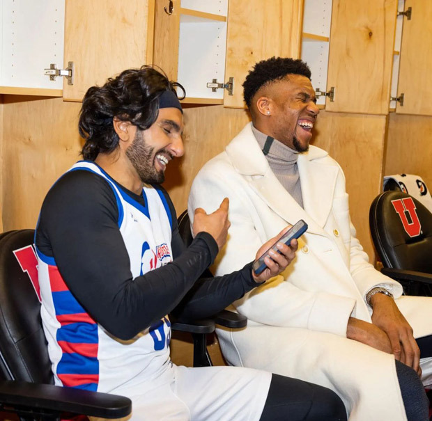 NBA legends Dwyane Wade and Giannis Antetokounmpo appreciate Ranveer Singh at All-Star Celebrity Game : Bollywood News
