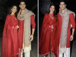 Newly-married couple Sidharth Malhotra and Kiara Advani are a royal display of ethnic style in red Manish Malhotra ensembles as they arrive in Delhi