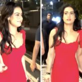 Nysa Devgan is on-point for the dinner date in her minimally stylish red ruffle dress, which costs Rs. 27K