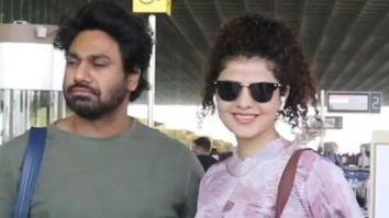 Palak Muchhal & Mithoon pose together for paps at the airport