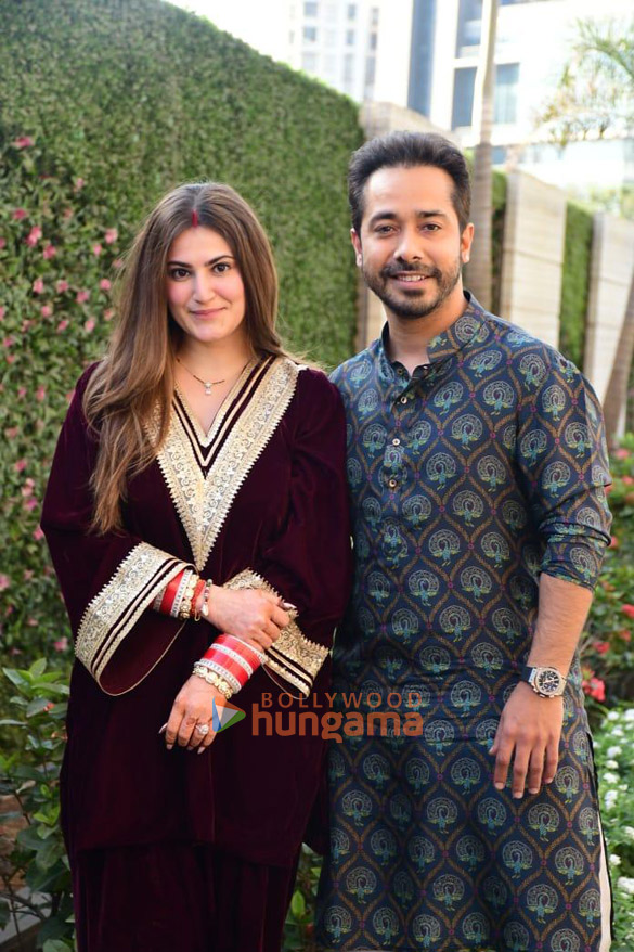 Photos: Newly weds Abhishek Pathak and Shivaleeka Oberoi snapped outside their new residence in Andheri | Parties & Events