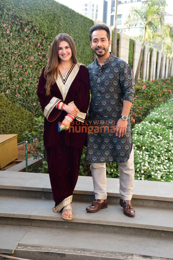 photos newly weds abhishek pathak and shivaleeka oberoi snapped outside their new residence in andheri 5