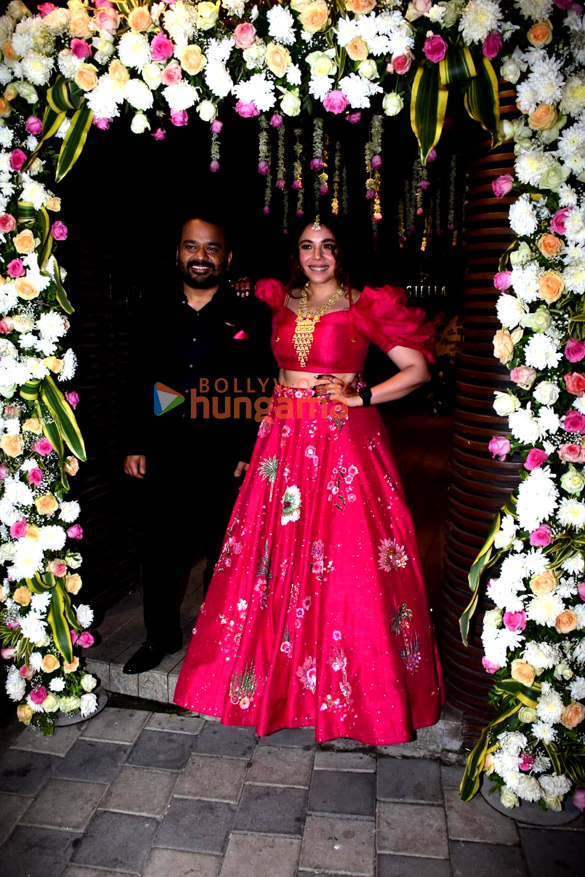 photos newlyweds maanvi gagroo and kumar varun host a post wedding bash 3