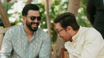 Prithviraj Sukumaran shares a laugh with Aamir Khan at a Rajasthan wedding; see photo