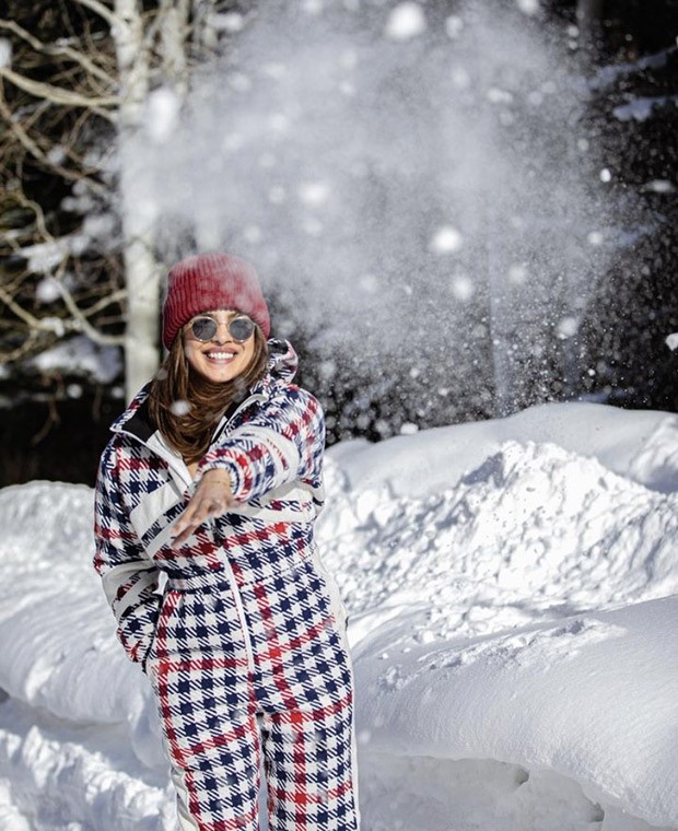 Priyanka Chopra, Nick Jonas, and daughter Malti’s family vacation picture perfectly capture the essence of a chic, snowy getaway