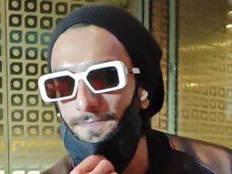 Ranveer Singh gets clicked at the airport as he poses with fans