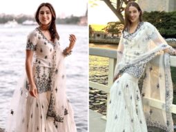 Sara Ali Khan is vying with Sydney’s beauty in a white gharara set by Sureena Chowdhri that costs Rs.31K