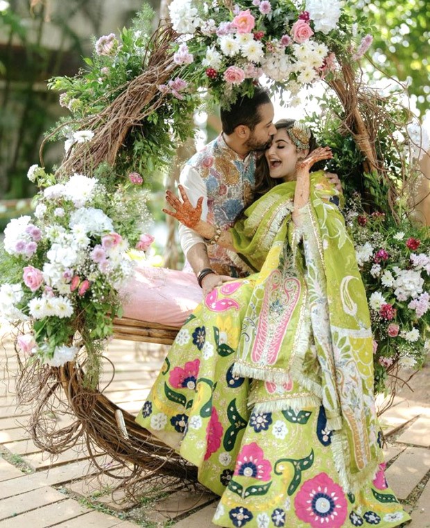 Shivaleeka Oberoi and Abhishek Pathak give us glimpses of their pre-wedding festivities filled with love, but it's her green couture lehenga that has us hooked 